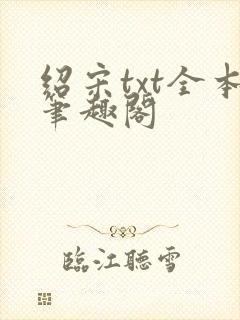 绍宋txt全本笔趣阁