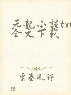元龙小说txt全文下载