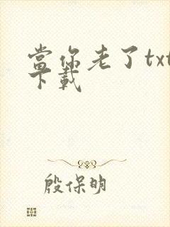 当你老了txt下载