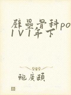 壁垒骨科pop1∨1年下