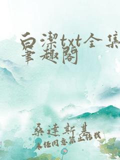 白洁txt全集笔趣阁