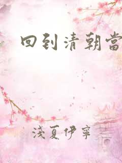 回到清朝当总统