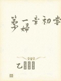 第一章初尝云雨少妇