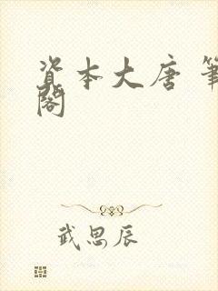 资本大唐 笔趣阁