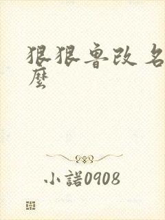 狠狠鲁改名是什么