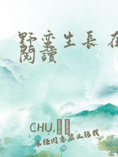 野蛮生长 在线阅读