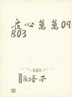夜心万万090803