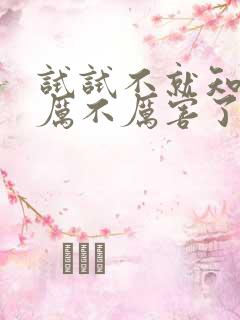 试试不就知道我厉不厉害了
