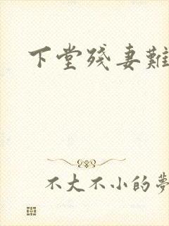 下堂残妻难再娶