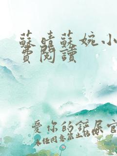 苏晴苏婉小说免费阅读