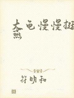 大龟慢慢挺进张燕