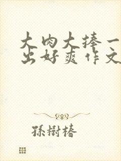 大肉大捧一进一出好爽作文