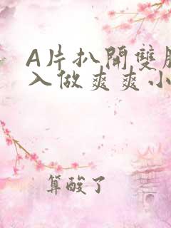 A片扒开双腿进入做爽爽小说