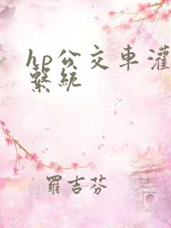 hp公交车灌溉系统