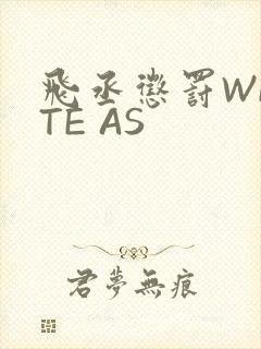 飞丞惩罚WRITE AS