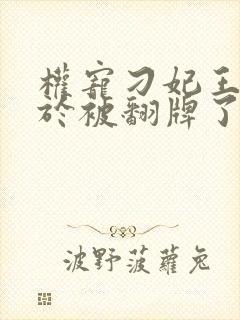 权宠刁妃王爷终于被翻牌了