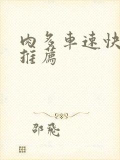 肉多车速快的书推荐