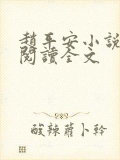 赵平安小说免费阅读全文