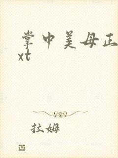 掌中美母正版txt
