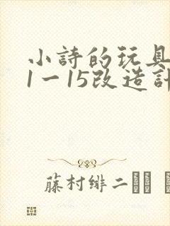 小诗的玩具日记1一15改造计划