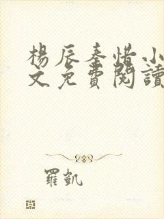 杨辰秦惜小说全文免费阅读最新