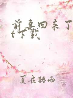 前妻回来了txt下载