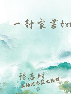 一封家书txt