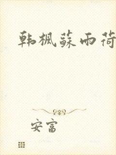 韩枫苏雨荷小说