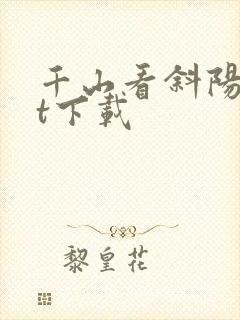 千山看斜阳txt下载