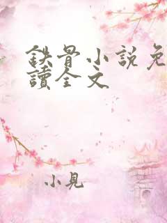 铁骨小说免费阅读全文