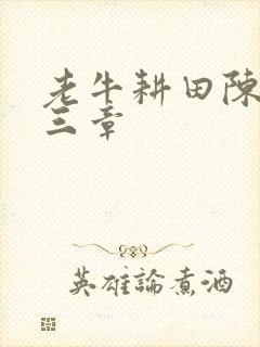 老牛耕田陈雪第三章