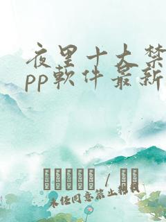 夜里十大禁用app软件最新章节