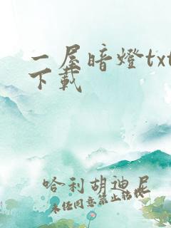 一屋暗灯txt下载