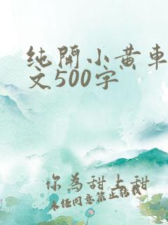 纯开小黄车小短文500字