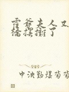 霍爷夫人又去天桥摆摊了