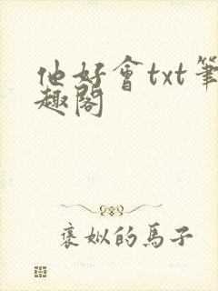 他好会txt笔趣阁