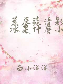 叶辰苏清影秦若冰是什么小说