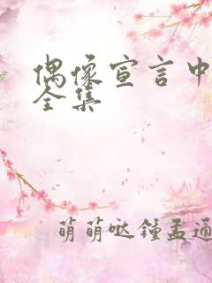 偶像宣言中文版全集