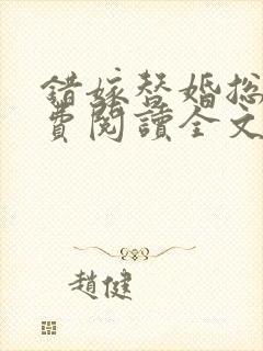 错嫁替婚总裁免费阅读全文