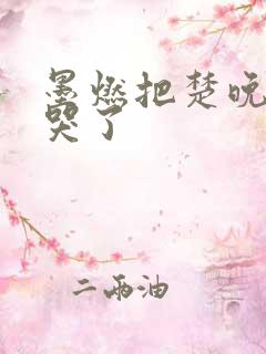 墨燃把楚晚宁C哭了