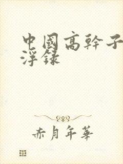 中国高干子女沉浮录