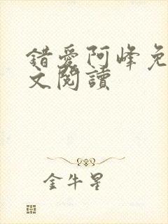 错爱阿峰免费全文阅读