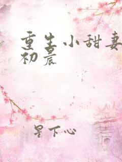重生小甜妻 慕初晨