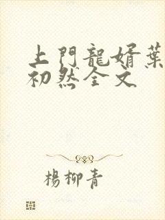 上门龙婿叶辰萧初然全文