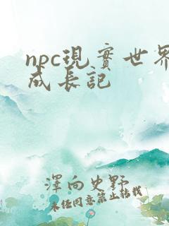 npc现实世界成长记