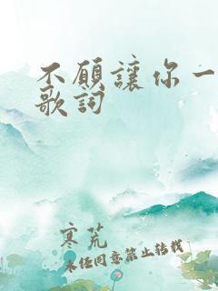 不愿让你一个人歌词