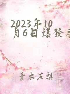 2023年10月6日爆发丧尸