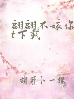 翩翩不嫁你txt下载