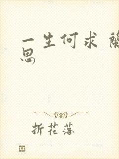 一生何求 兰思思