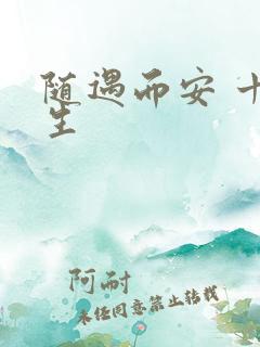 随遇而安 十三生